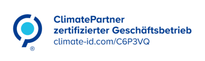 Das Logo von Climate Partner in Deutsch.